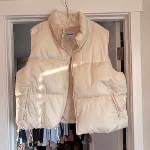 Old Navy Light Beige Puffer Vest